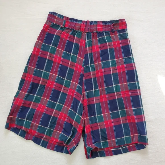 Vintage deadstock plaid tartan shorts high waisted women's large - Picture 11 of 11